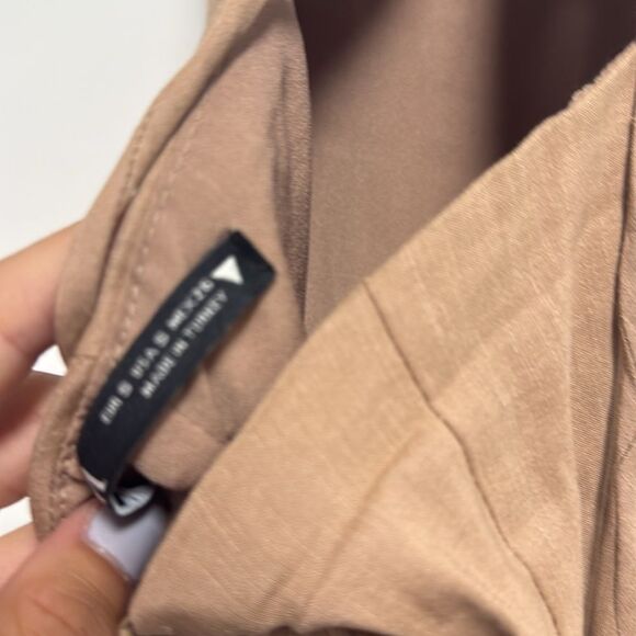 Zara Tan Backless Spaghetti Strap Dress Maxi BRAND NEW Back Zipper Size Small - Picture 6 of 6